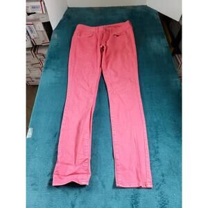 American Eagle Jeans Size 6 Womens Pink Denim Pants Ladies Mid Rise Skinny